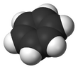 Spacefill model of deuterated benzene