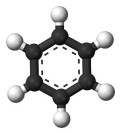 Ball and stick model of deuterated benzene