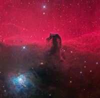 An example of a dark nebula, the Horsehead nebula