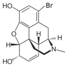 Chemical structure of 1-bromocodeine.