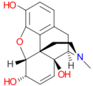 Chemical structure of 14-hydroxymorphine.