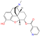 Chemical structure of 6-nicotinoyldihydromorphine.