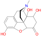 Chemical structure of 8,14-dihydroxydihydromorphinone.