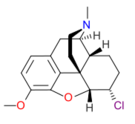 Chemical structure of chlorodihydrocodide.