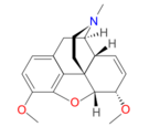 Chemical structure of dimethylmorphine.