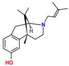 Chemical structure of ibazocine.