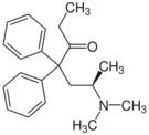 Chemical structure of levomethadone.
