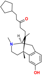 Chemical structure of quadazocine.