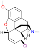 Chemical structure of beta-chlorocodide.