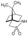 Camphorsultam is a sultam used as a chiral auxiliary in organic synthesis.