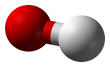 Ball-and-stick model of the hydroxide ion