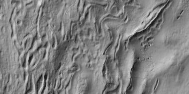 Close view of hollows, as seen by HiRISE under HiWish program