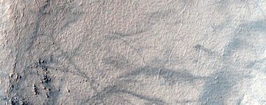 Close view of dust devil tracks, as seen by HiRISE under HiWish program