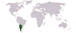 Location of Argentina