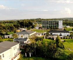 The Hamptons Plaza with residences, shopping and dining in November 2021 at Mwale Medical and Technology City