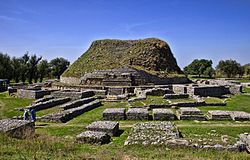 The Dharmarajika Stupa, a Kushan-era Buddhist site near Taxila