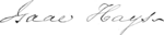Isaac Hays signature AJMS.png