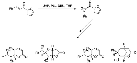 The Juliá–Colonna Epoxidation has been applied to the Total Synthesis of (+)-goniotriol 7, (+)-goniofufurone 8, (+)-8-acetylgoniotriol 9 and gonio-pypyrone.