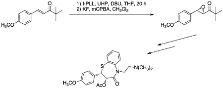 The Juliá–Colonna Epoxidation has been applied to the Total Synthesis of Diltiazem