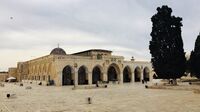 Al-Aqsa Mosque, on the Temple Mount (Haram al-Sharif or Al-Aqsa compound).