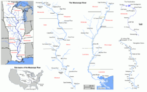 Map of the Mississippi River