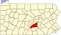 Map of Pennsylvania highlighting Perry County.svg