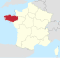 Lage der Region Bretagne in Frankreich