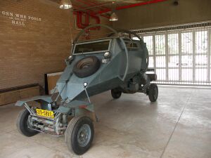 A Leopard security vehicle