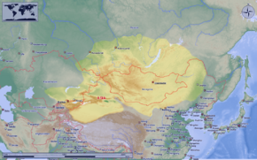 Hypothetical extent of territory in the 9th century
