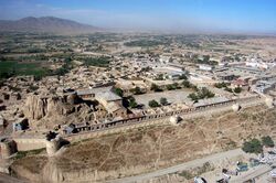 The Bala Hesar fortress in the center of Gardez City