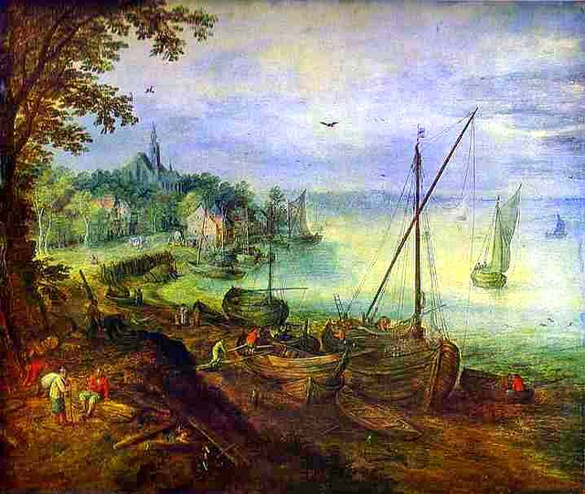 Brueghel the Elder Jan 1608 River Landscape with Wood Cutters.jpg
