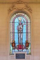 Stained-glass window in the Centro Cultural Banco do Brasil in Belo Horizonte, Brazil