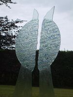 Fused glass sculpture (2012) by Carlo Roccella (fr) in Paris, France