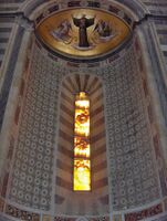 An alabaster window in Orvieto Cathedral, Italy