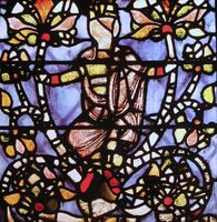 Detail of a Tree of Jesse from York Minster (c. 1170), the oldest stained-glass window in England