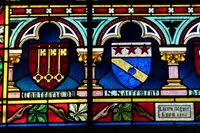 A 19th-century window illustrates the range of colours common in both medieval and Gothic Revival glass, Lucien Begule, Lyon (1896).