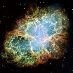 An example of a nebula, the Crab nebula