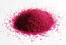 purple pile of power of Cobalt(II)-chloride-hexahydrate