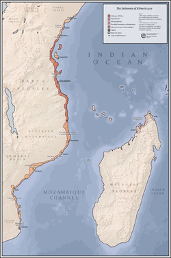 Map of 1310 East Africa
