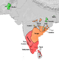 Map of major Dravidian languages