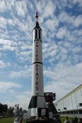 Mercury-Redstone rocket on display at Johnson Space Center, Houston, TX.