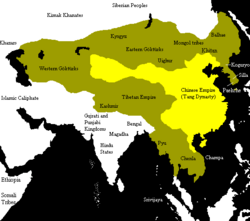 Location of Tang Dynasty