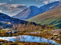 A mountain landscape near Kvalsund in Hammerfest Municipality