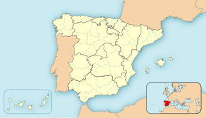 Denia ubicada en España