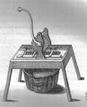 A mill for inscribing or milling the edges of coin flans or planchets.