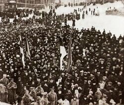 photograph of crowd during pro-independence demonstration