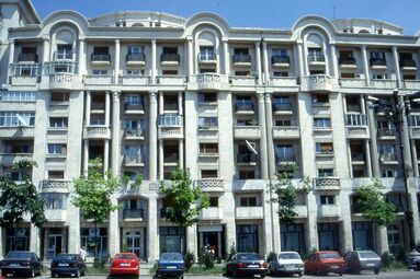 Apartment buildings on Bulevardul Unirii, Bucharest, Romania, unknown architects, 1980s