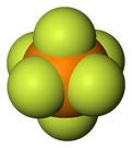 Spacefill model of hexafluorophosphate