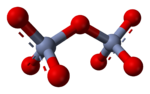 Space-filling model of the dichromate anion