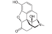 Chemical structure of Oxymorphone.